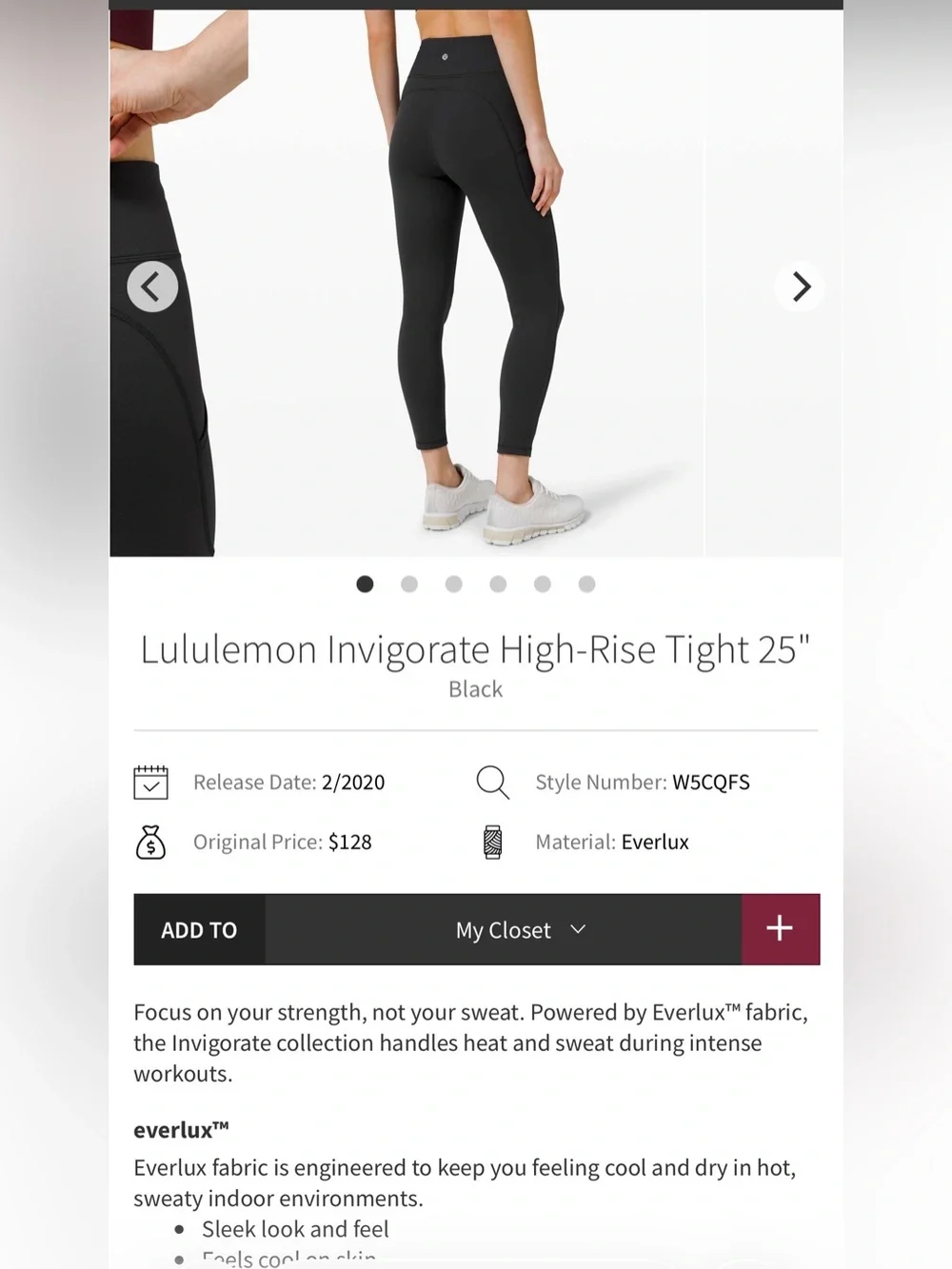 Lululemon Invigorate High-Rise Tight 25